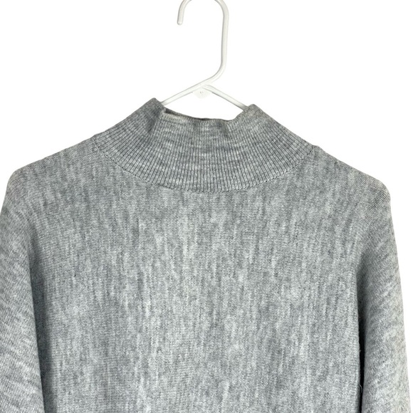 Magaschoni High Mock Turtleneck Gray Oullover Sweater Women’s Size XS Oversized - Picture 3 of 7
